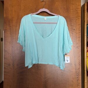 BP Light Blue Short Sleeve V-Neck Tee